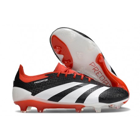 Scarpe adidas Predator 24 Elite FG Nero Bianco Rosso