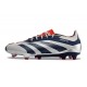 Scarpe adidas Predator 24 Elite FG Argento Nero Rosso