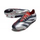 Scarpe adidas Predator 24 Elite FG Argento Nero Rosso