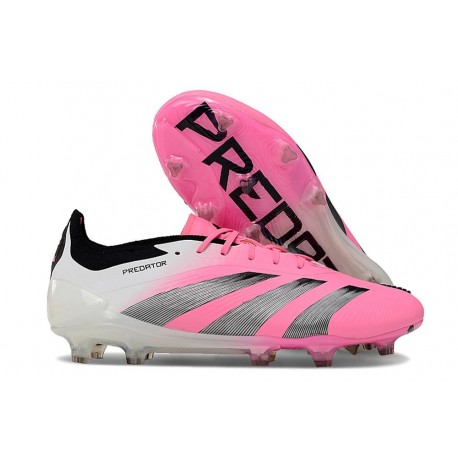 Scarpe adidas Predator 24 Elite FG Rosa Bianco Nero