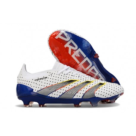 Scarpe adidas Predator 24 Elite FG Bianco Grigio Blu Rosso