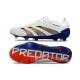 Scarpe adidas Predator 24 Elite FG Bianco Grigio Blu Rosso