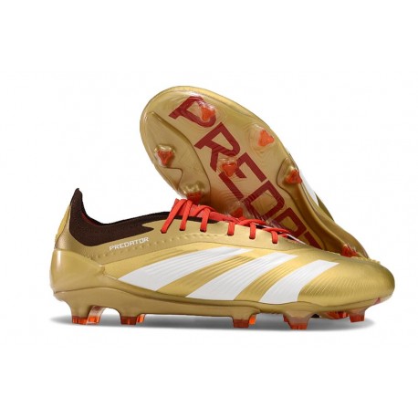 Scarpe adidas Predator 24 Elite FG Oro Bianco Rosso