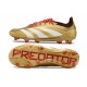 Scarpe adidas Predator 24 Elite FG Oro Bianco Rosso