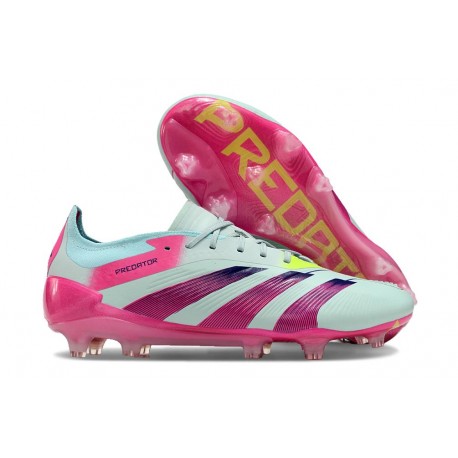 Scarpe adidas Predator 24 Elite FG Almost Blu Lucid Rosa Semi Giallo Solare