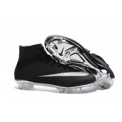 Cristiano Ronaldo Scarpette da Calcio Nike Mercurial Superfly FG ACC Nero Metallico