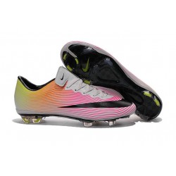 Nike Scarpette da Calcio Nuovo Mercurial Vapor X FG Bianco Nero Rosa