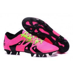 Scarpe da Calcetto 2016 Uomo Adidas X 15.1 FG/AG Rosa Nero