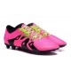 Scarpe da Calcetto 2016 Uomo Adidas X 15.1 FG/AG Rosa Nero