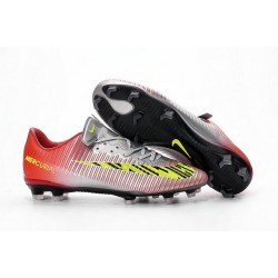 Nuovo Scarpa Calcetto Nike Mercurial Vapor 11 FG Metallico Rosso Giallo