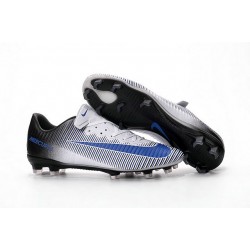 Nuovo Scarpa Calcetto Nike Mercurial Vapor 11 FG Bianco Blu Nero