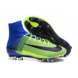 Scarpini da Calcetto Nike Mercurial Superfly V FG ACC Verde Blu Nero