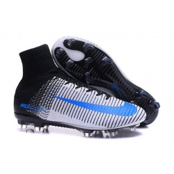 Scarpini da Calcetto Nike Mercurial Superfly V FG ACC Bianco Nero Blu