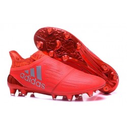 Nuove 2016 Adidas X 16+ Purechaos FG Scarpe da Calcetto Rosso Metallica