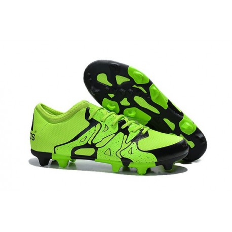 Nuove Scarpa da Calcio 2015 Adidas X 15.1 FG/AG Verde Nero