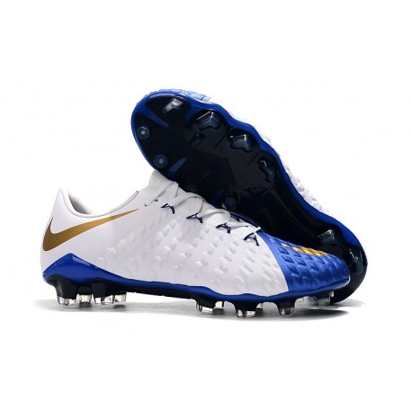 Nike Scarpe Calcio Uomo Hypervenom Phantom Fg Oro Bianco